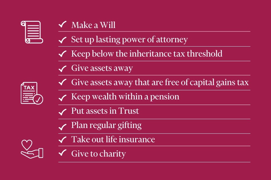 An image to show an inheritance tax uk checklist on how to create an estate plan